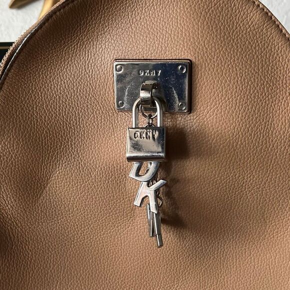 DKNY Taupe Brown / Tan Small backpack WOMENS BACKPACK - Picture 3 of 8